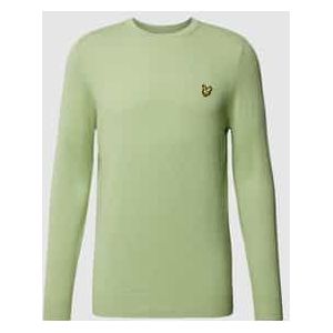 Gebreide pullover met motiefpatch