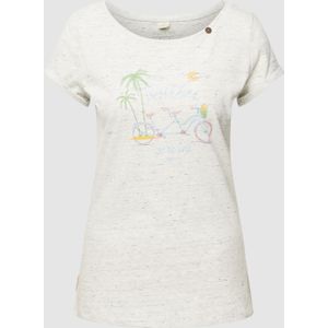 T-shirt van biologisch katoen, model 'FLORAH PRINT ORGANIC GOTS'