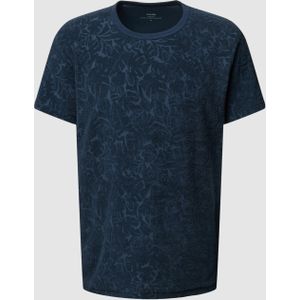 T-shirt met badstof motief, model 'REMIX'