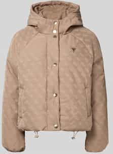 Guess - 4G Boxy Puffer Jacket - Gewatteerde Winterjas - Taupe