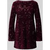Onlanika - Korte Jurk - Mini-lengte - Lange Mouwen - O-hals - Pailletten Detail