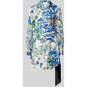 Knielange jurk in wikkellook, model 'BINA'