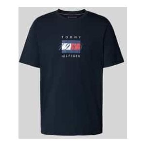 Tommy Hilfiger - LINEAR FLAG GRAPHIC - T-shirt - Desert sky - Regular fit - 100% Katoen