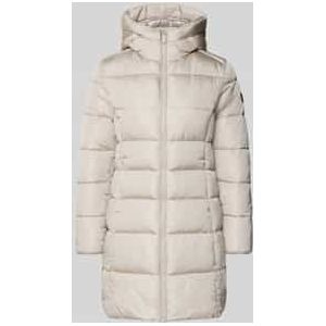 Gewatteerde lange jas met tweewegsritssluiting, model 'Taylor'