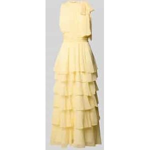 Maxi-jurk in laagjeslook, model 'MARLI SOLID CHIFFON DRESS'