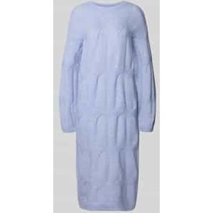 Pieces - JENNA - Gebreide Jurk - Mêlee - Relaxed Fit - Midi Lengte