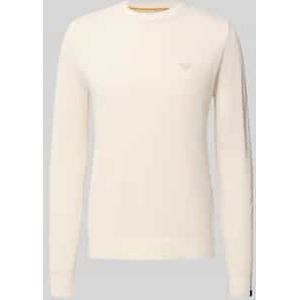 Gebreide pullover met logostitching, model 'Ricecorn'