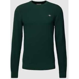 Gebreide pullover met labelstitching