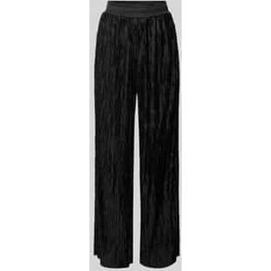 Wide leg stoffen broek met structuurmotief, model 'Asaka'