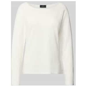 Shirt met lange mouwen van een mix van viscose en modal met ronde hals