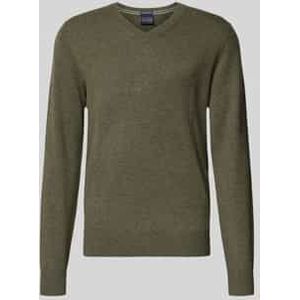 Gebreide pullover van een mix van wol en kasjmier met V-hals