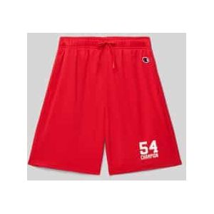 Regular fit sweatshorts met labelprint