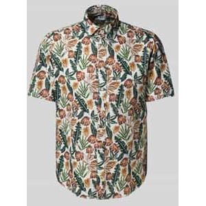 Casual fit linnen overhemd met kentkraag