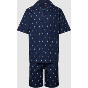 Pyjama met contrastpaspels, model 'WOVEN'