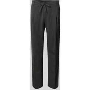 Tapered fit stoffen broek met viscose, model 'LEROY'