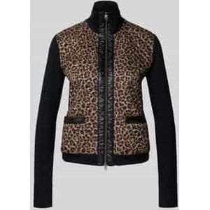 Marc Cain - Gebreid Damesjack - Regular Fit - Opstaande Kraag - Ritssluiting