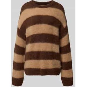 Relaxed fit gebreide pullover met streepmotief