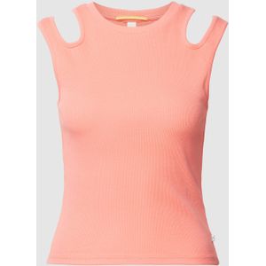 Tanktop met cut-outs, model 'Rib'