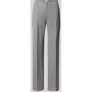 Straight fit stoffen broek met schapenwol, model 'Maron'