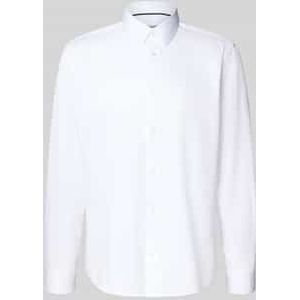 Regular fit zakelijk overhemd met kentkraag