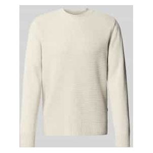 Gebreide pullover van scheerwol met structuurmotief