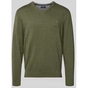 Gebreide pullover met V-hals