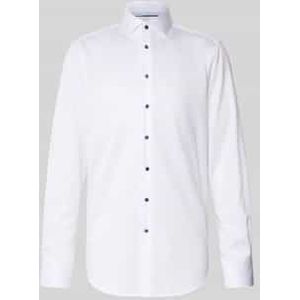 Regular fit zakelijk overhemd van puur katoen met kentkraag