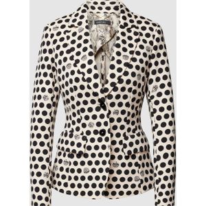 Blazer met all-over motief en klepzakken