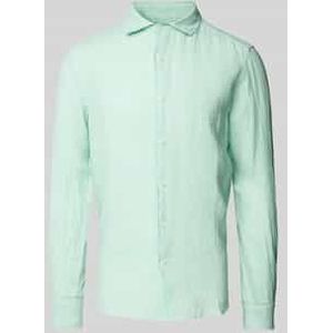 Regular fit linnen overhemd met kentkraag, model 'PAMPLONA'