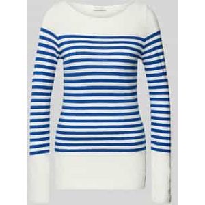 Marc O'Polo - Damesshirt - Two-tone - Slub Jersey - Logoprint - Boothals