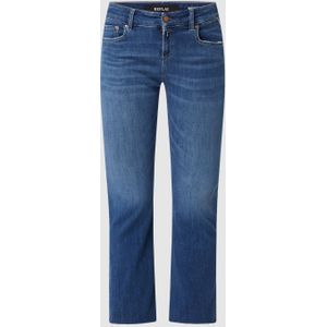 Korte flared jeans met modal, model 'Faaby'
