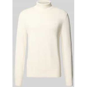 Slim fit pullover van een mix van katoen en wol
