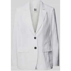 Blazer van linnenmix met klepzakken