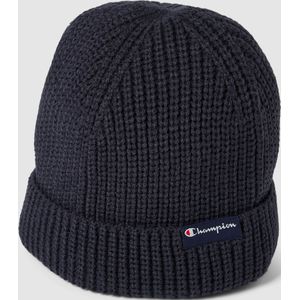 Beanie met labelpatch