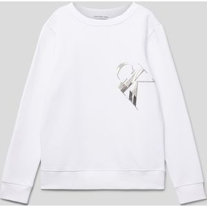 Sweatshirt met labelprint, model 'HYPER REAL MONOGRAM'