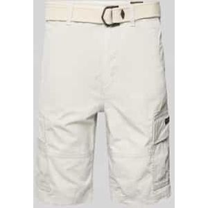 Regular fit korte cargobroek met riem, model 'Heavy'