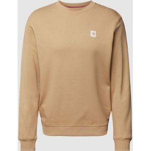 Sweatshirt met labelpatch, model 'Essentials'