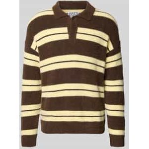 Gebreide pullover met polokraag en knoopsluiting