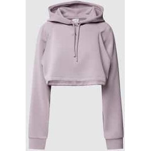 Korte hoodie in effen design