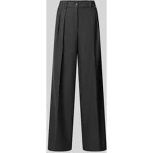 Wide fit broek met plooien