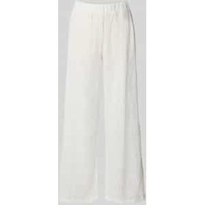 Wide leg stoffen broek met broderie anglaise