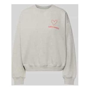Sweatshirt met labelprint, model 'Sydney'
