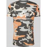Alpha Industries - T-Shirt - Orange Grey Camo - 100% Katoen