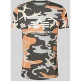 Alpha Industries - T-Shirt - Orange Grey Camo - 100% Katoen