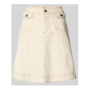 Jeansrok met klepzakken, model 'Colette'