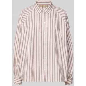 Relaxed fit overhemdblouse met kentkraag