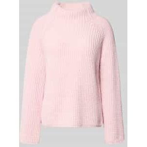 Gebreide pullover met opstaande kraag, model 'Basic Chenille'