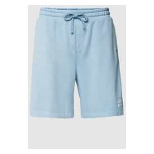 Regular fit sweatshorts met labelstitching