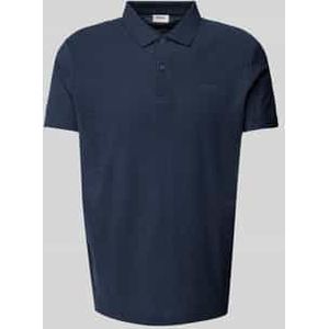 Poloshirt met labelprint, model 'Alonso'