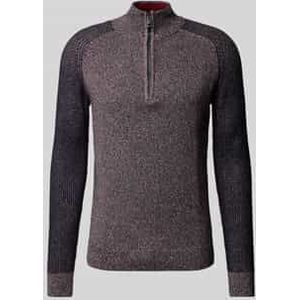 Regular fit schipperstrui van puur katoen met ribgebreide mouwen